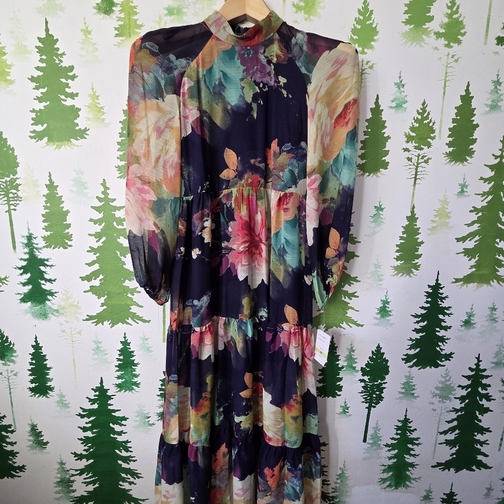 Floral Multicolor Women's Maxi Dress